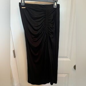 Marc New York Women's Black stretchy Maxi Side Slit Skirt w/ Elastic waist  XS